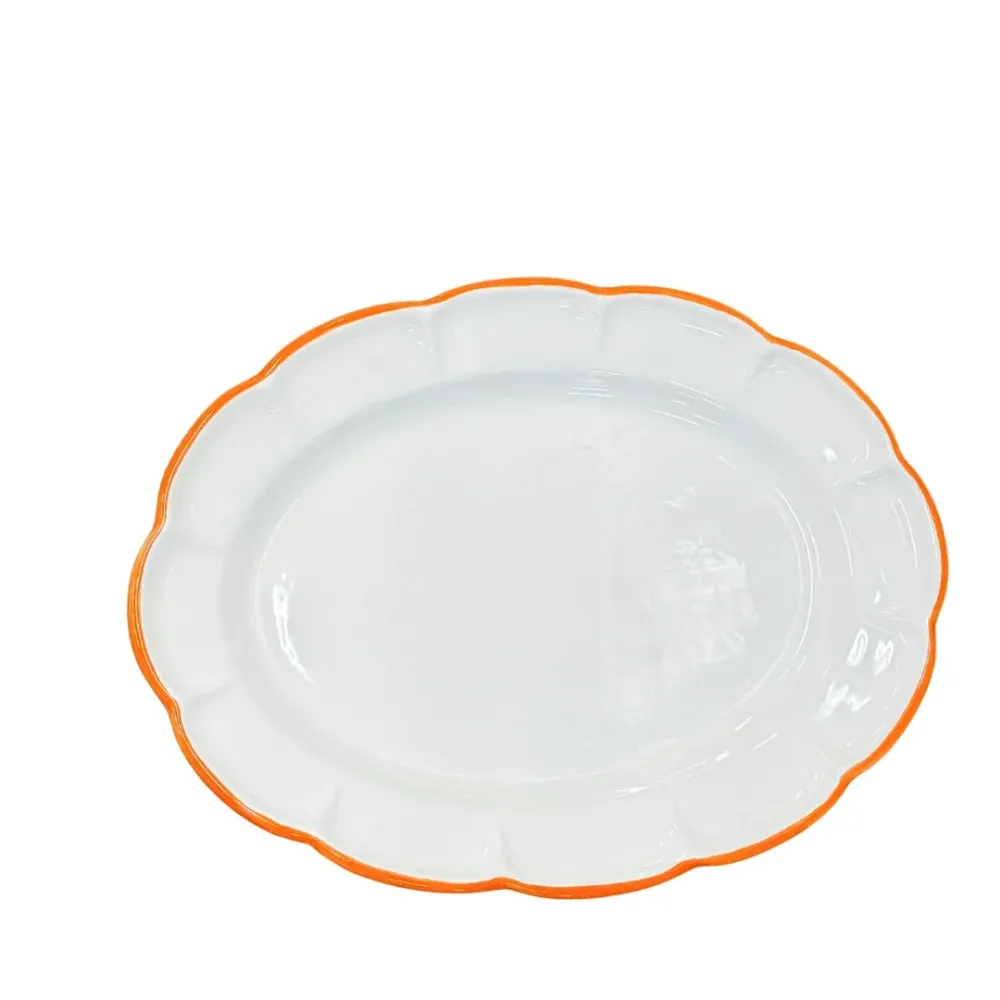 Oval Tray Orange Line