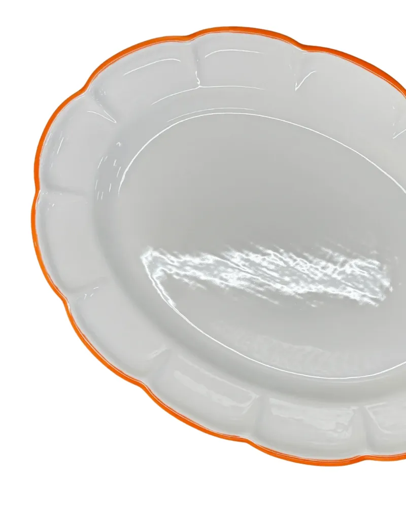 Oval Tray Orange Line