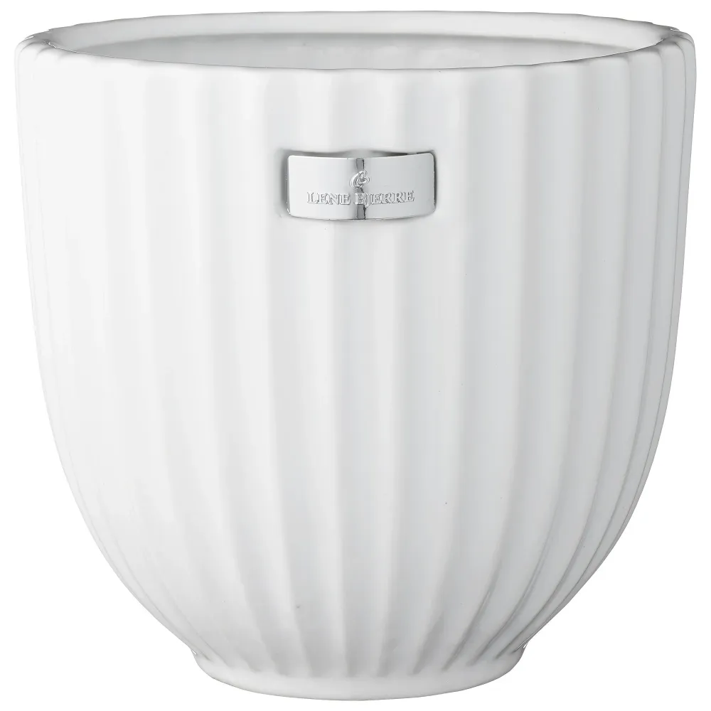Rosalie potteskjuler H19 Ø20 cm. hvit