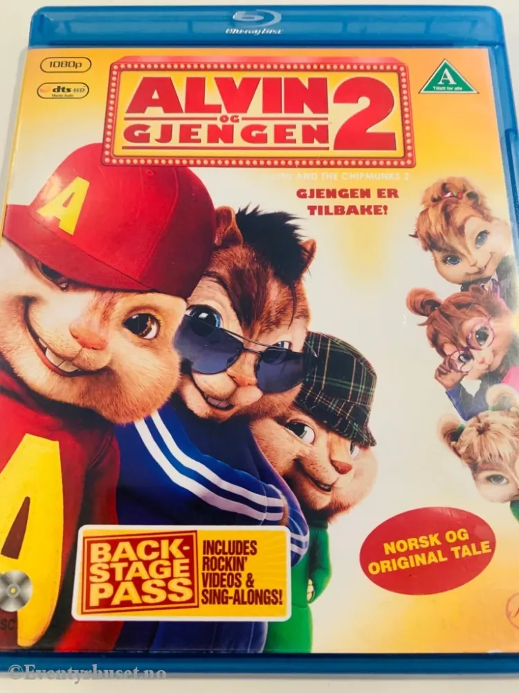 Alvin og gjengen 2. Blu-Ray.