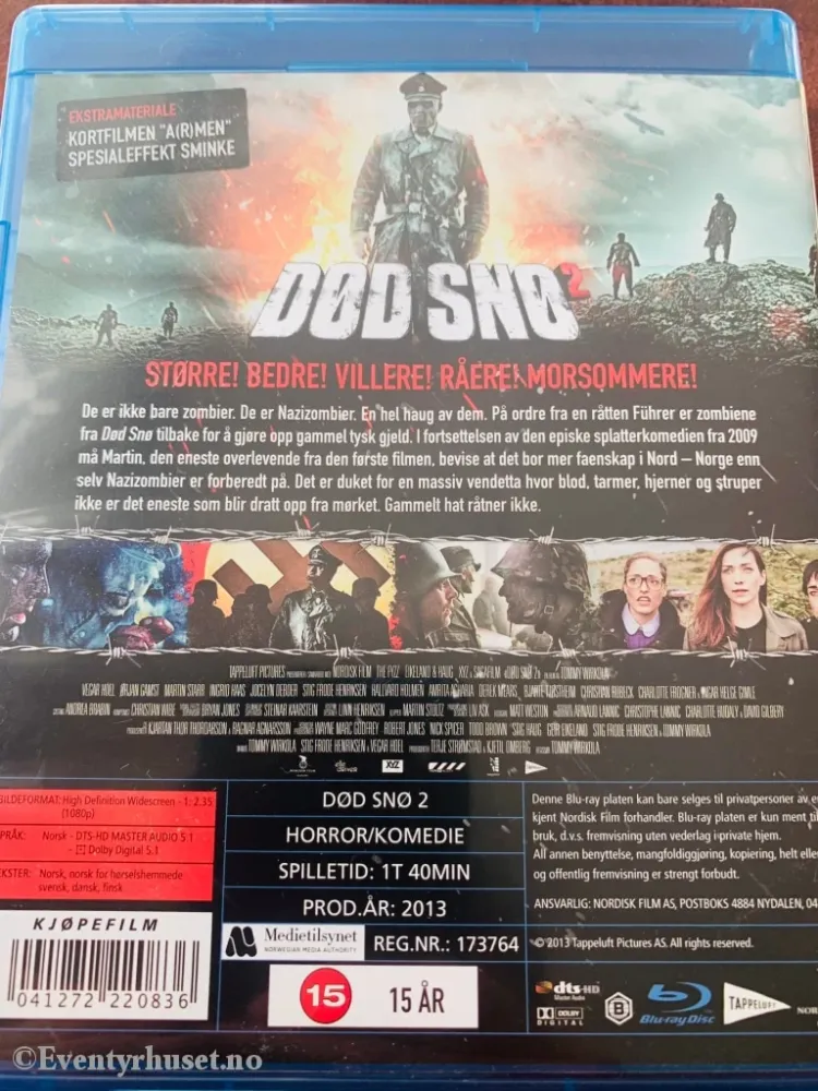 Død snø 2. Blu-ray.