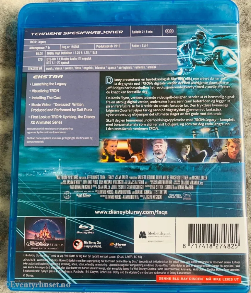 Disney Blu-Ray + DVD. Tron Legacy.