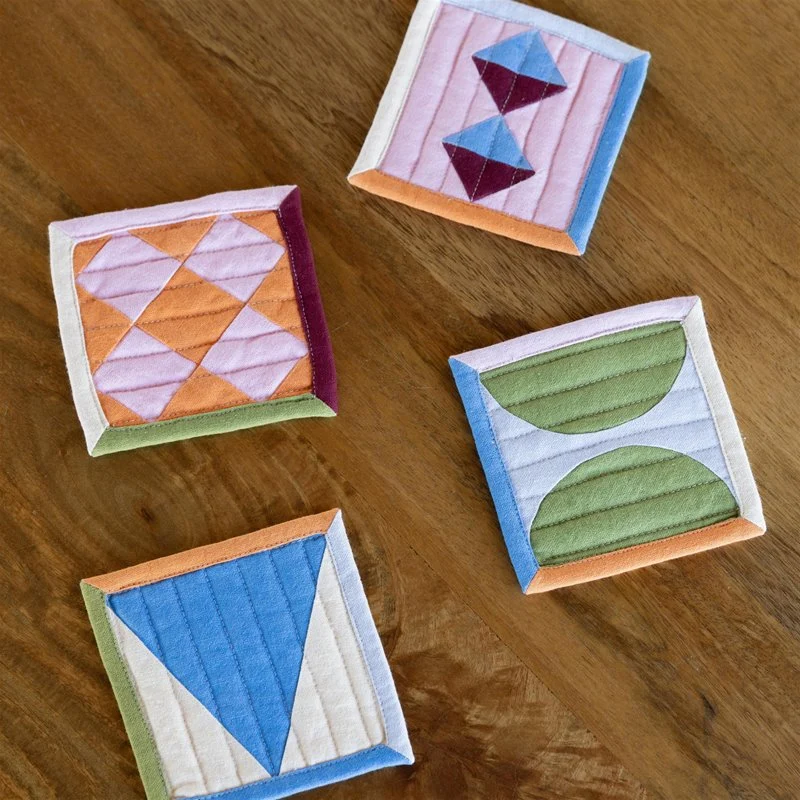 &Klevering - Drikkebrikker / Coasters sett av 4 stk