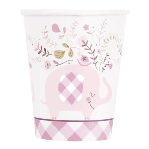 Pappkopper Rosa Elefant pk/8