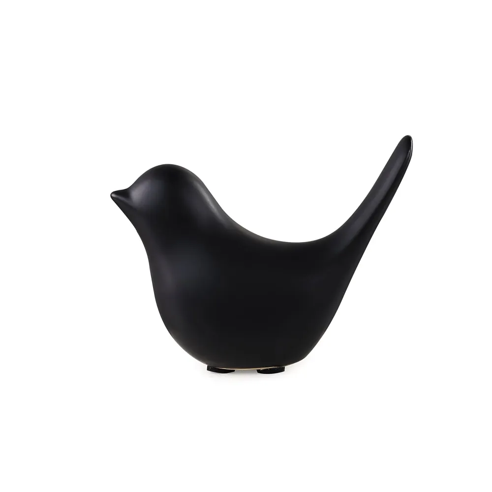 Bird figur svart large