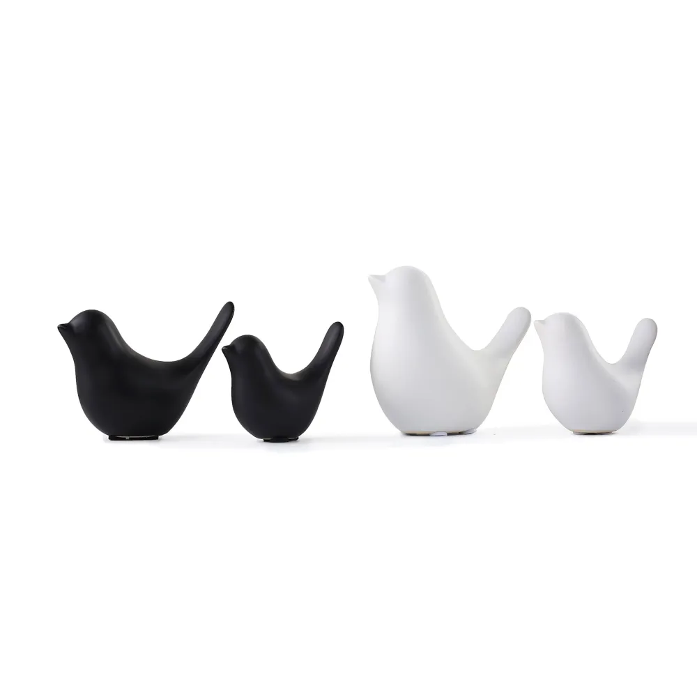 Bird figur svart large