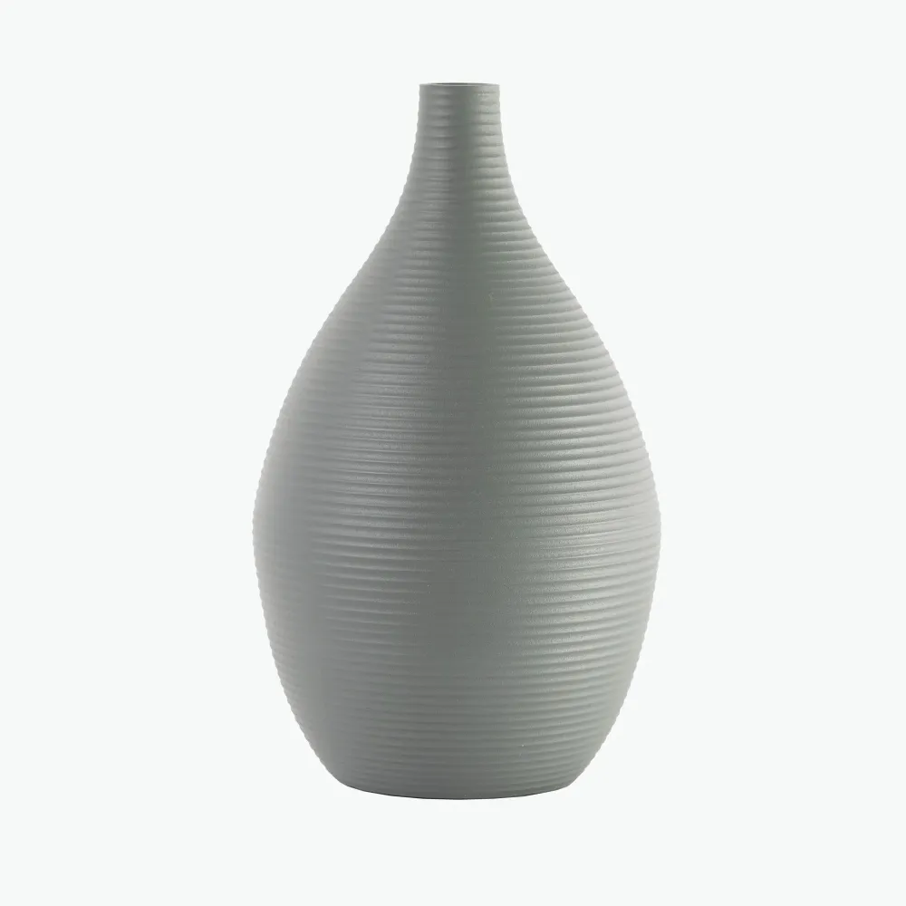 Shapes dusty green vase høy H: 30 cm
