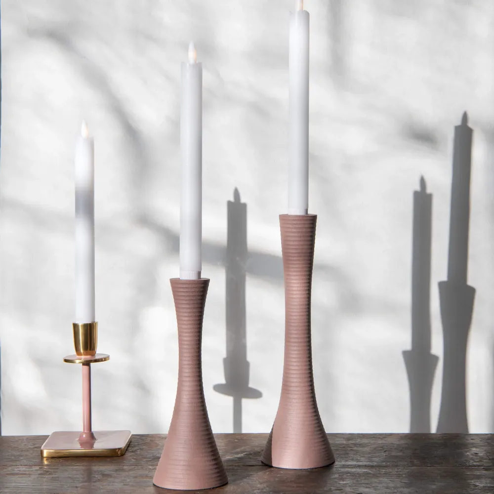Shapes dusty pink lysestake høy H: 26 cm