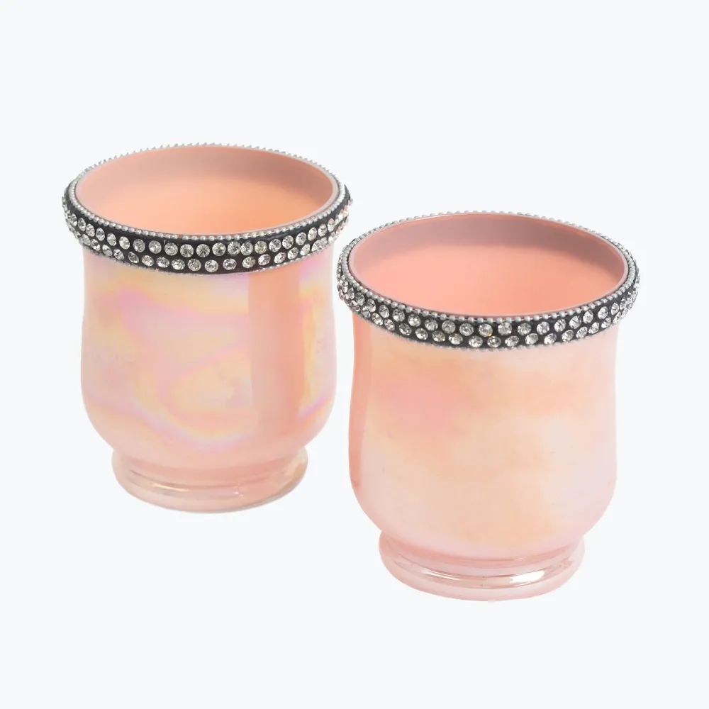 Sweet Candy rosa telysholder 2 stk
