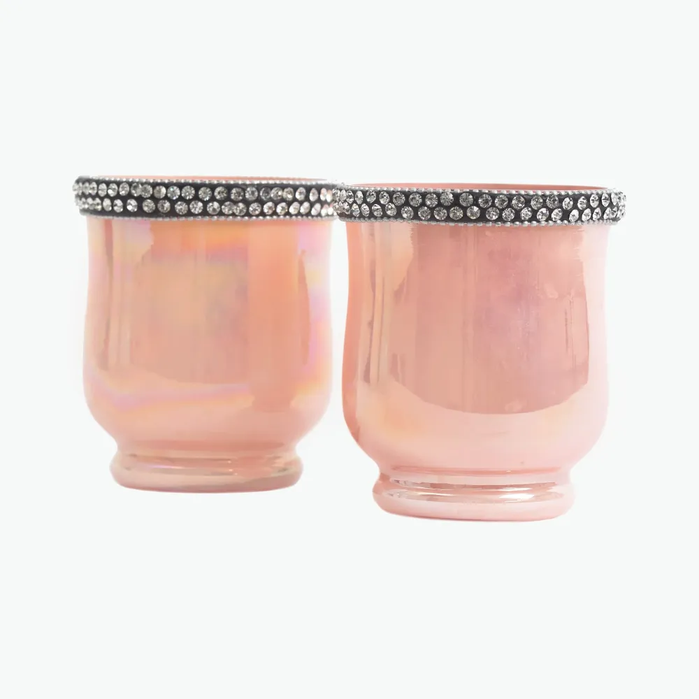 Sweet Candy rosa telysholder 2 stk