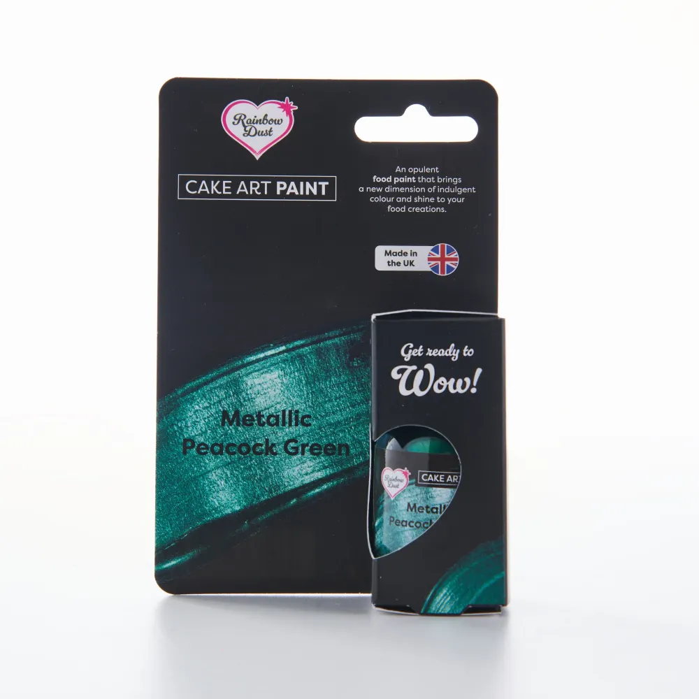 Spiselig maling -Metallic Peacock Green- 25ml