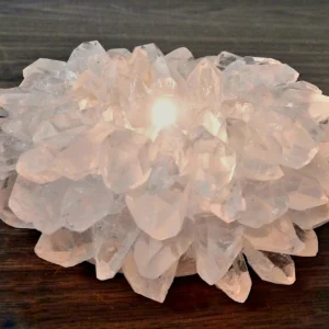 Kampanje - hÅndlaget Brazilian Clear Quartz Clusterpoint krystalldekorasjon, ca. 10-11cm - 400gram
