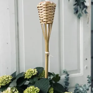 Fakkel med mygglys - Sitronella 76 cm - Sett med 2 stk
