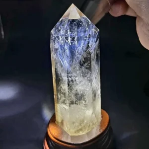 Blue Needle Clear Quartz " Blue Angel Wings" Towers - High Quality, ca. 15 - 18cm, 800gram - 1kg med LED Trebase