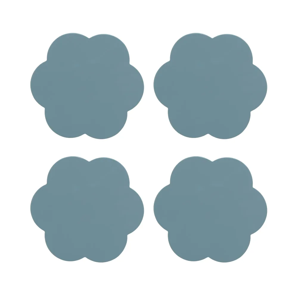 Chambray Blue Coasters – Sett med 4