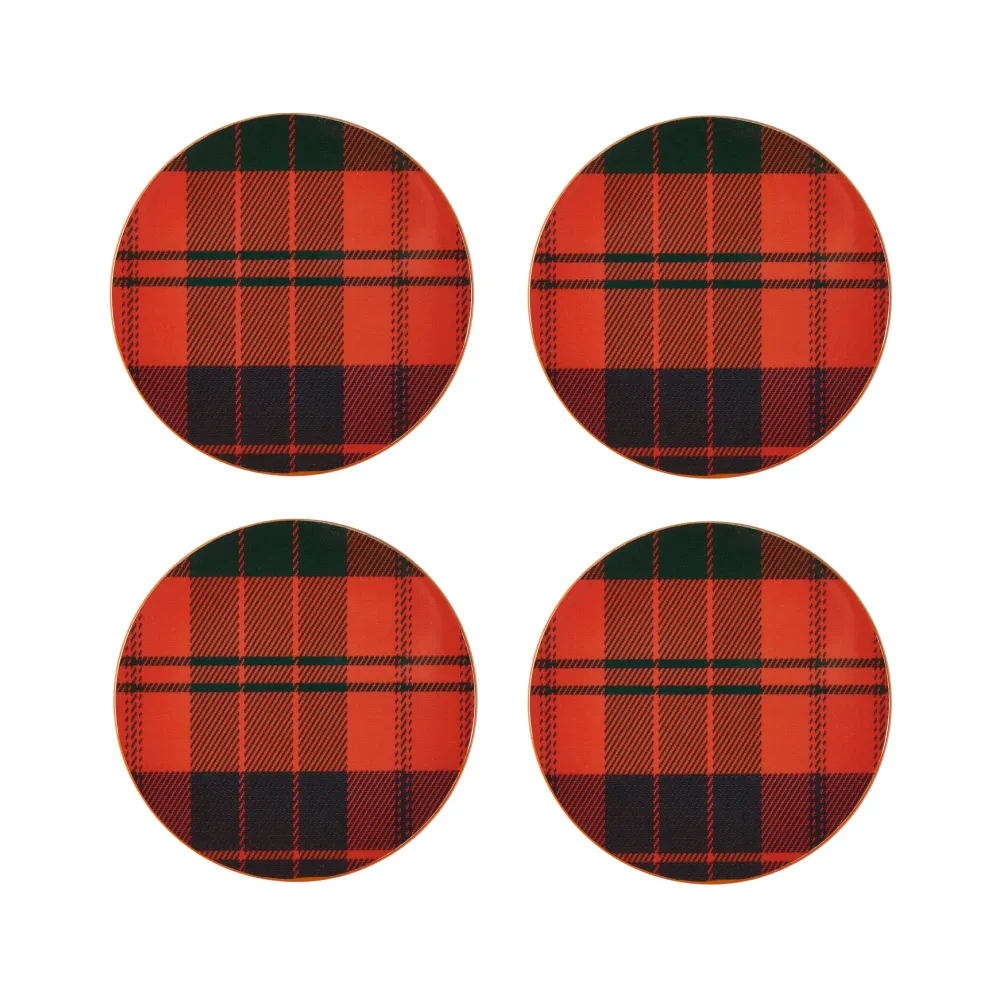 Ross Tartan Coasters - Sett med 4