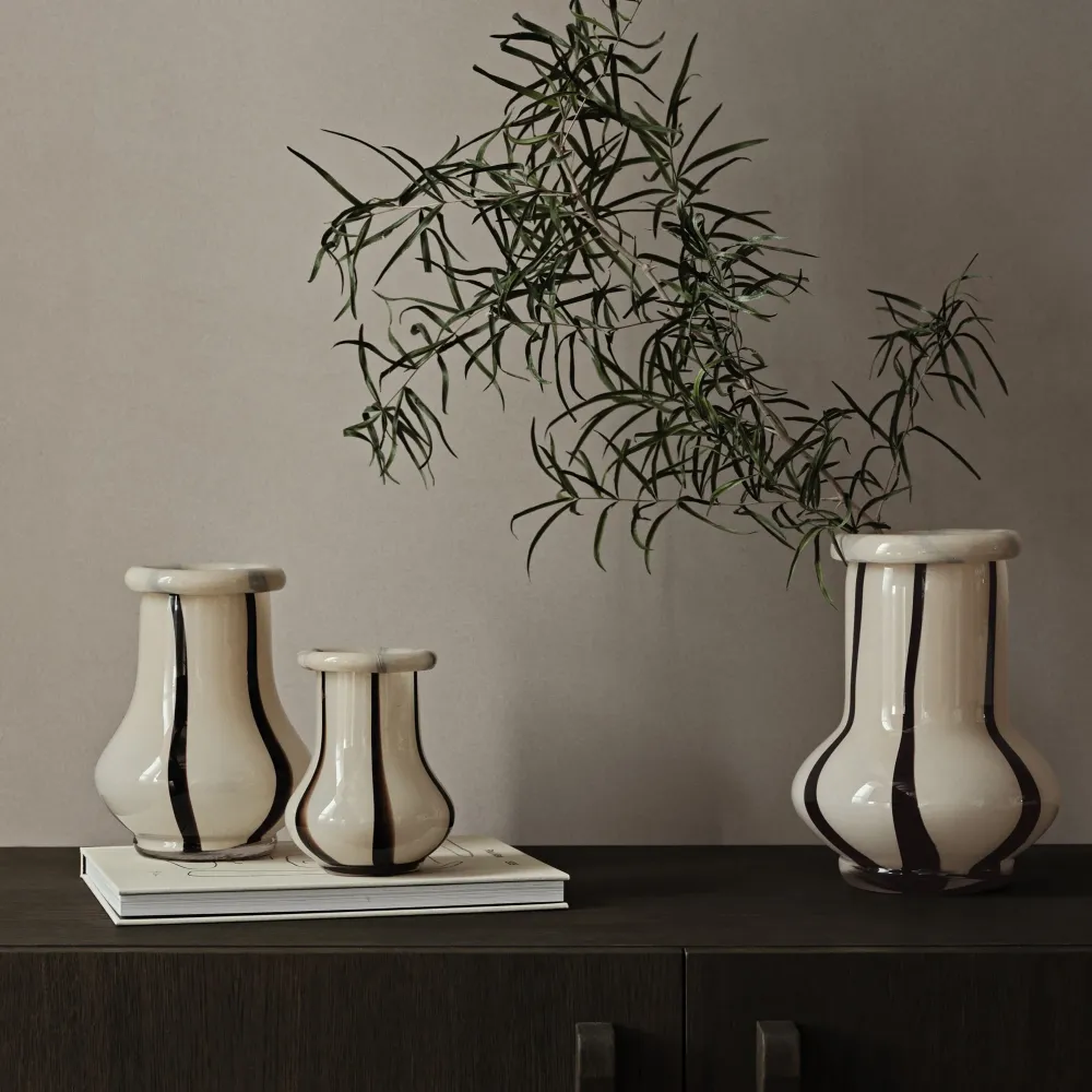 Vase Riban Cream H:19