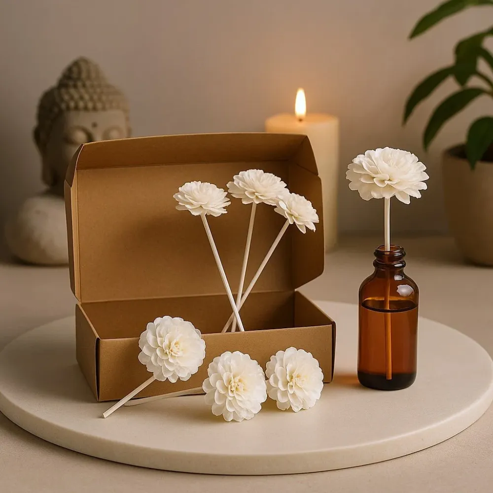 Rør Diffuser Blomster Nellik Sola Tre, 12 Stykker