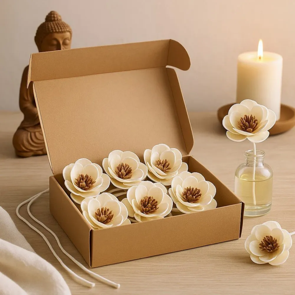Sola tre diffuser blomster valmue på snor 12-pakning