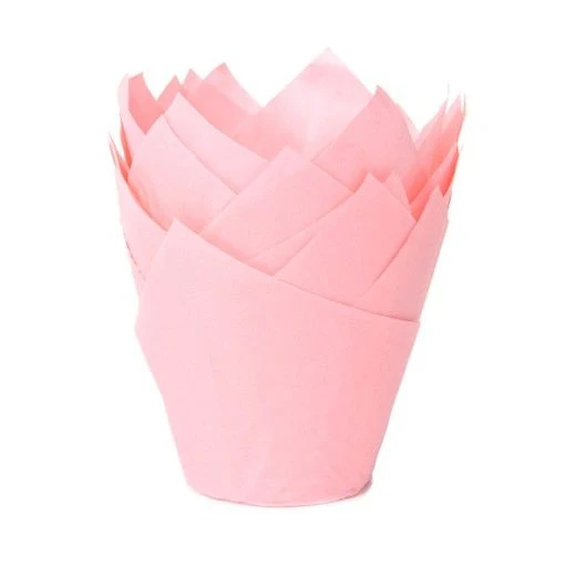 Babyrosa muffinsform tulipan fra House Marie pk/36