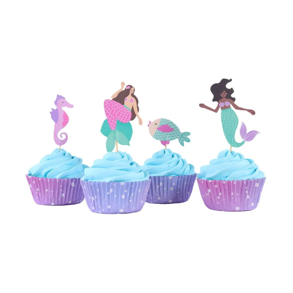 Cupcake sett -Havfrue- pk/24