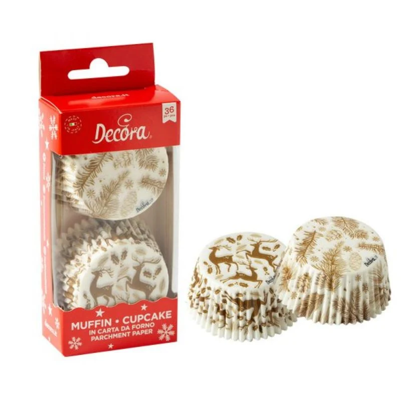 Decora Muffinsformer -Elegant Jul- pk/36