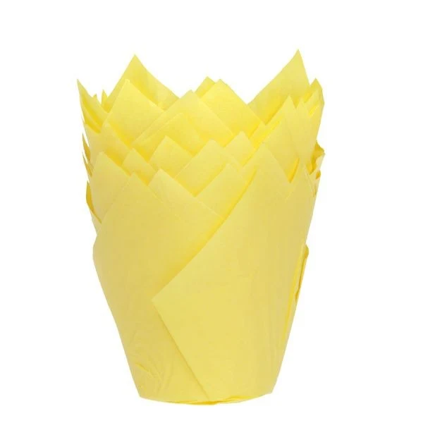 Gul muffinsform tulipan fra House Marie pk/36