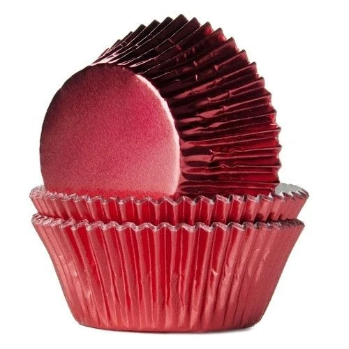 House Marie Muffinsformer folie Rød pk/24