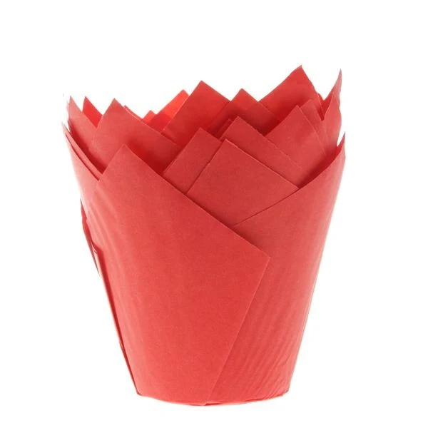 Rød muffinsform tulipan fra House Marie pk/36