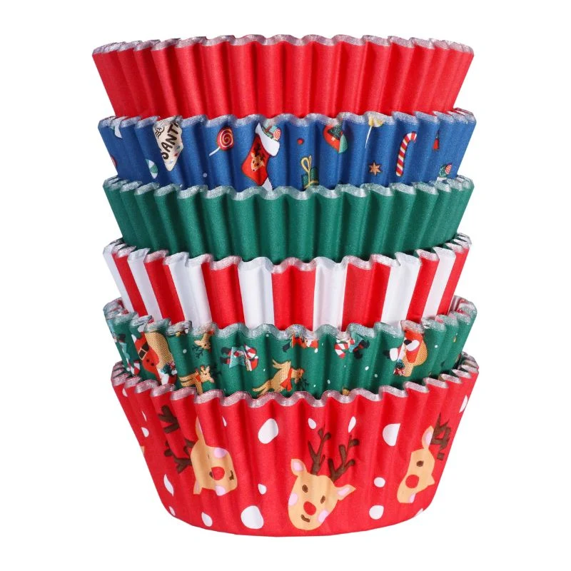 Muffinsformer jul - 6 ulike design, pk/100