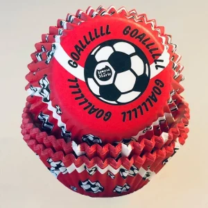 Muffinsformer, standard -Fotball Rød- pk/50