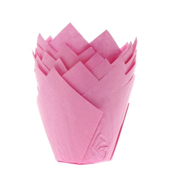 Rosa muffinsform tulipan fra House Marie pk/36