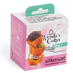 Silikomart Muffinsformer i silikon -Stjerne- pk/6