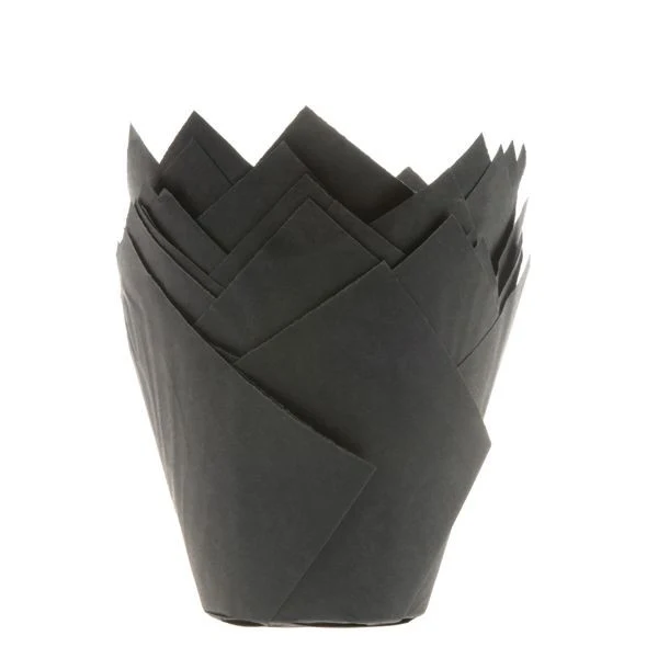 Svart muffinsform tulipan fra House Marie pk/36