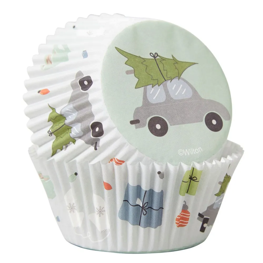 Wilton Muffinsformer -Bil med juletre- pk/75