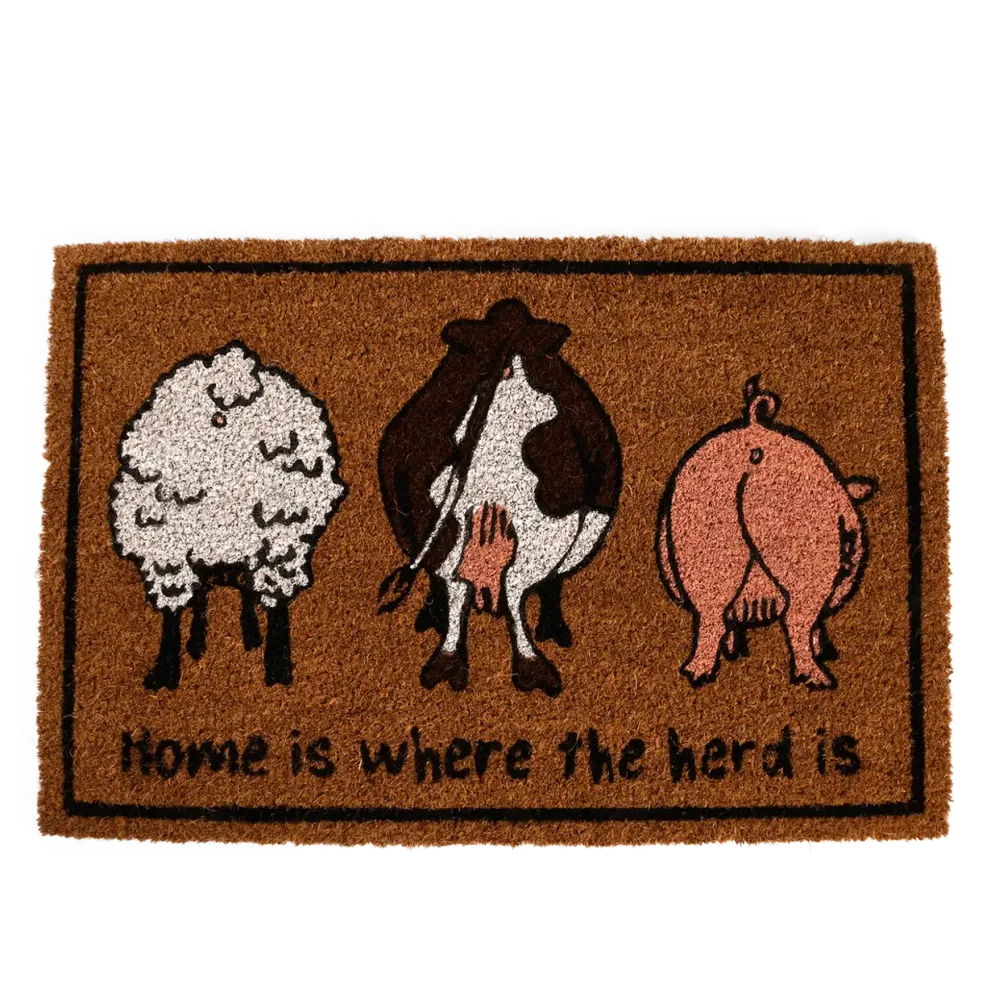 Dørmatte - Home is where herd is