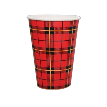 1000 stk Skotsk Rute Scotty Papirkopper 200 mL / 7,5 oz
