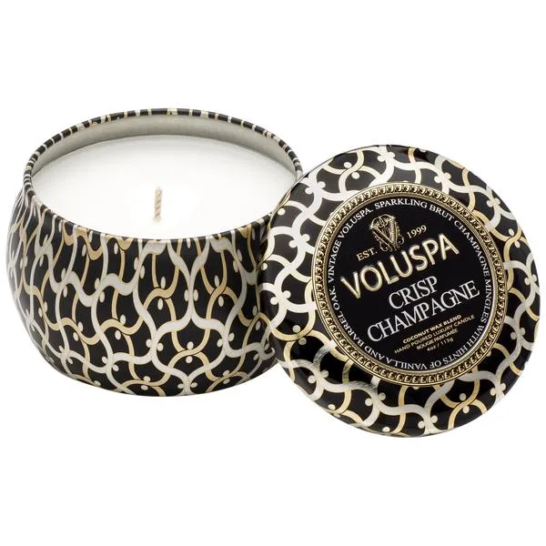 MINI TIN CANDLE 25T Crisp Champagne
