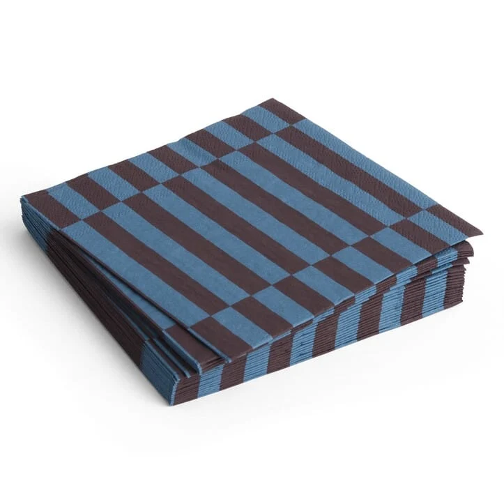 Pattern Servietter Anthracite, Bordeaux, Pillar Stripe