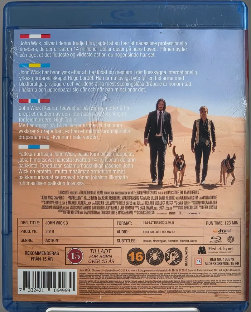 John Wick: Chapter 3 – Parabellum. 2019. Blu-ray.