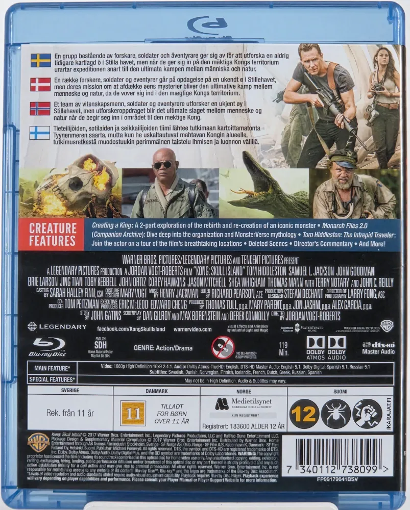 Kong: Skull Island (2017). Blu-ray.