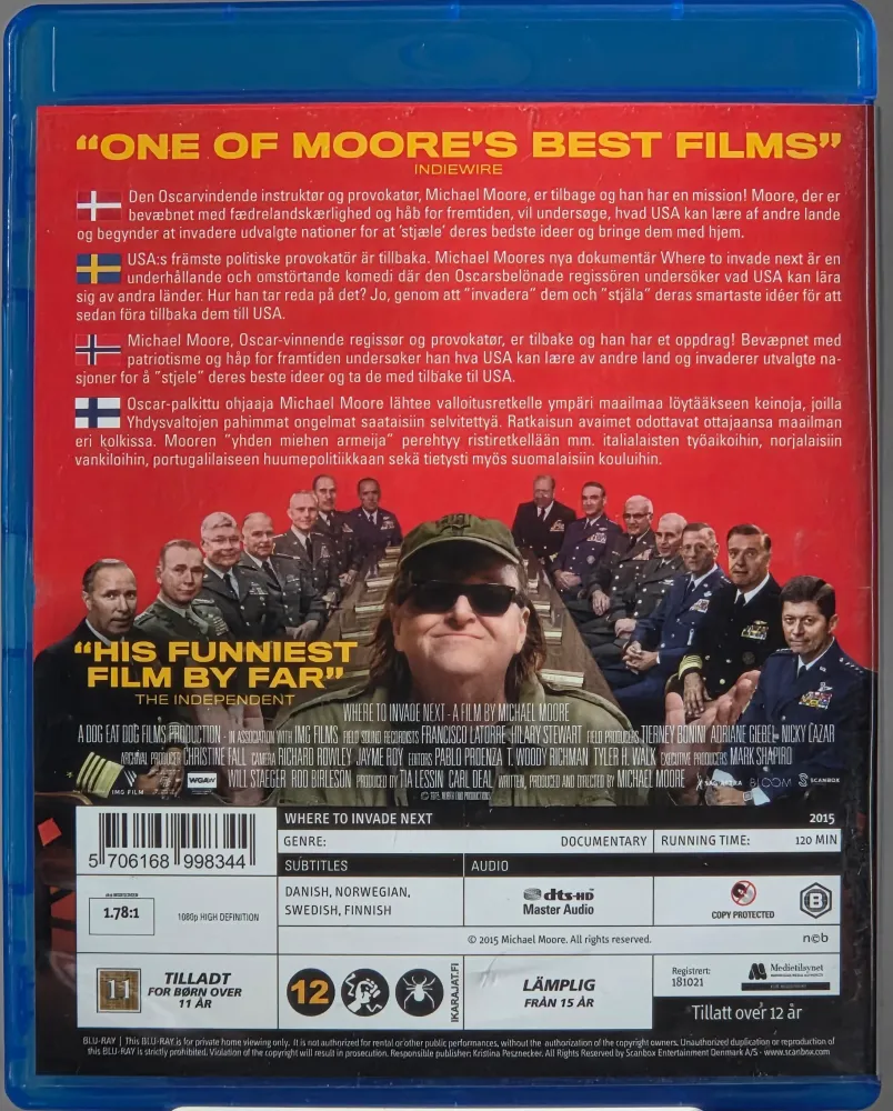 Where to Invade Next. 2015. Blu-ray.