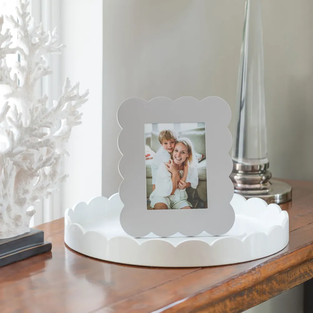 Chiffon scalloped lakk fotoramme