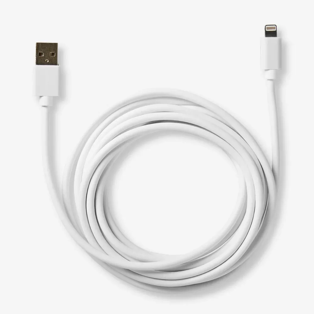 Hvit USB-ladekabel - Passer til Lightning