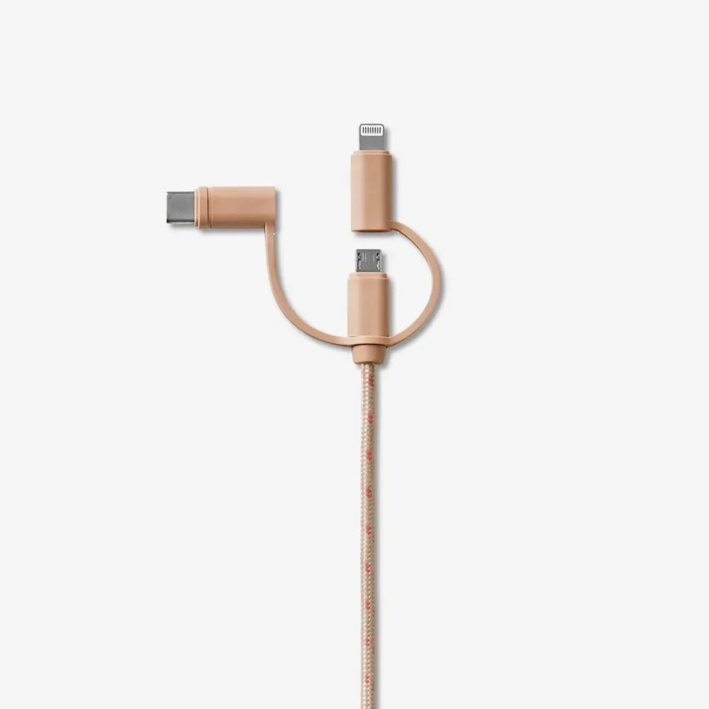 Ladekabel. USB-C, Micro USB og lightning