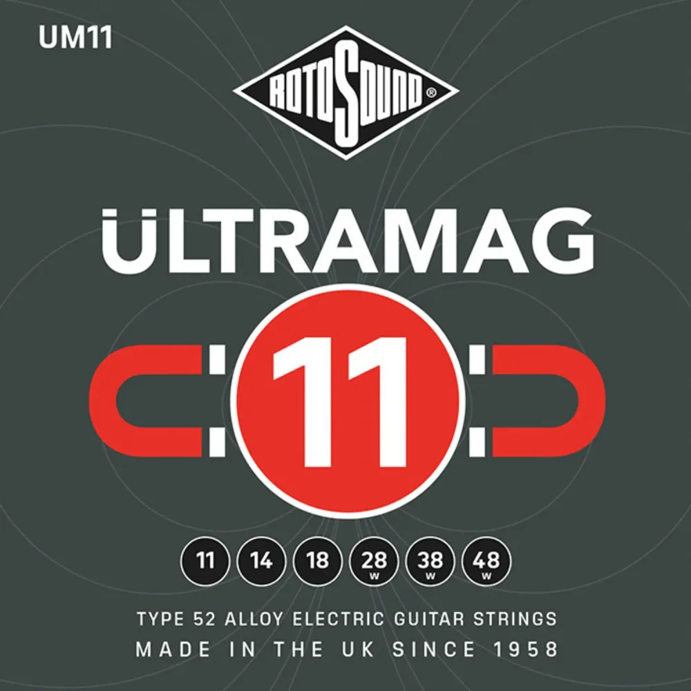 Rotosound strenger elgitar Ultramag - Sett Medium 11-48 (UM11)