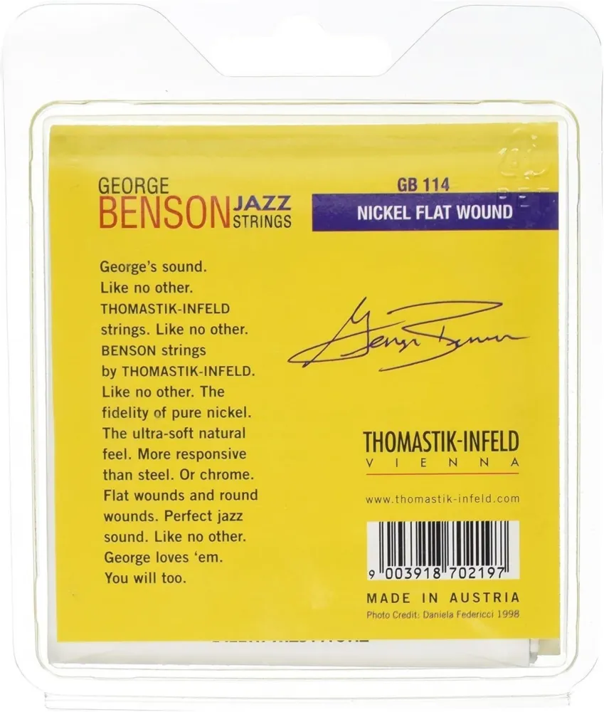 Thomastik-Infeld strenger el-gitar George Benson Jazz Gitarer - sett heavy flatwound (GB114)