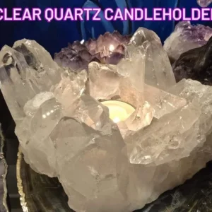 Large Brazilian Clear Quartz Candle Holder, 1118gram