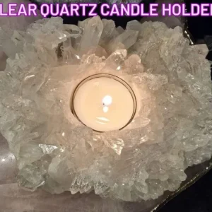 Large Brazilian Clear Quartz Candle Holder, 1160gram