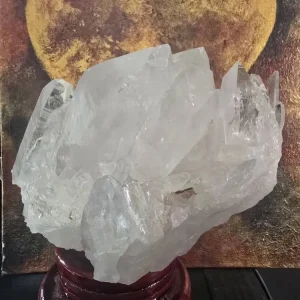 Brazilian Clear White Quartz Cluster , 1.3kg - 13x10cm